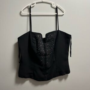 Vintage Elegant Black Women's Top